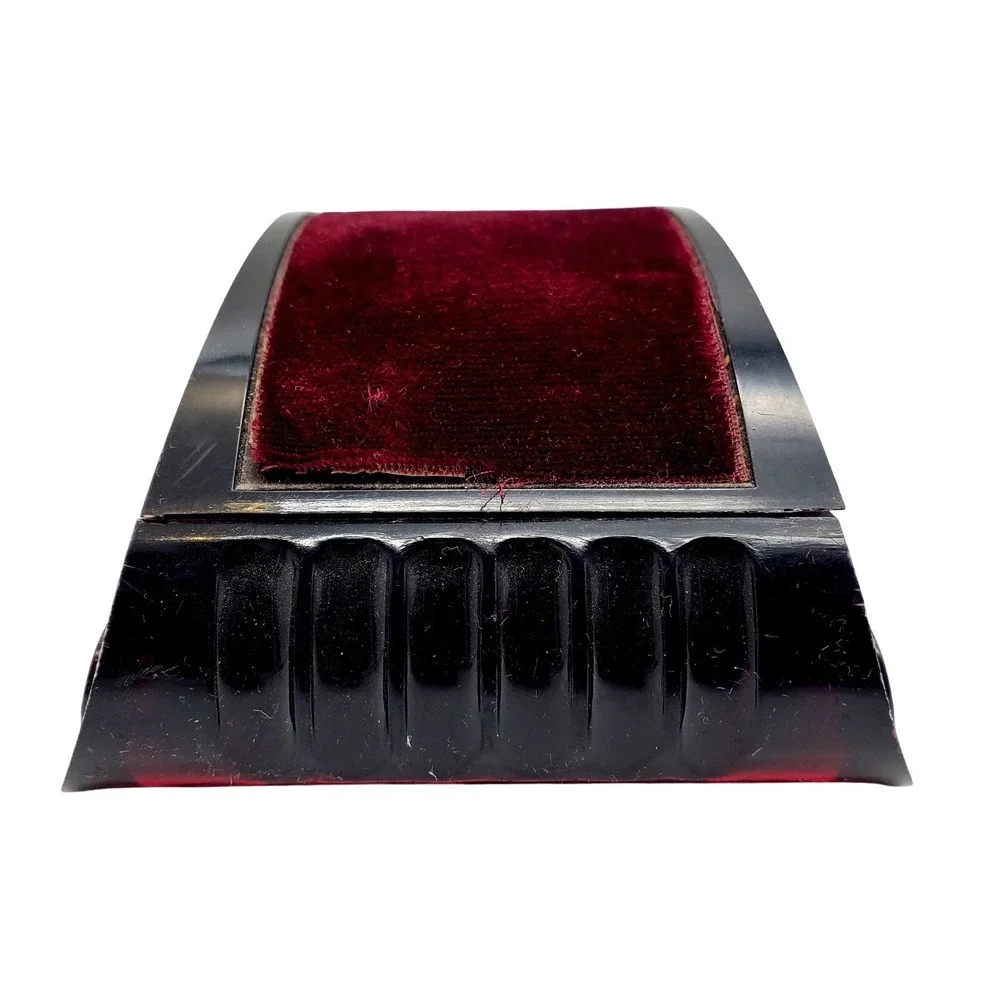 Helbros Box Burgundy Acrylic Presentation Case Watch Bracelet Display Clamshell
